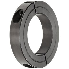 H2C-200 Black Oxide Plated Steel Recessed Screw Clamping Collar, Two Piece, 2" Bore Size, 3-1/4" Outside Diameter, 5/16"-24 x 1" Set Screw