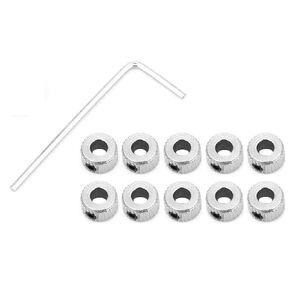 Shaft Collar Shaft Lock Collar Set, 10Pcs Shaft Lock Collar Ring Electroplate Ferronickel, Slip Proof Quick Fixing Shaft Collar Set with Wrench(Pull Pattern 5.1mm)