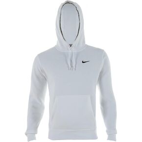 Nike Mens Club Swoosh Hoody, White, X-Large