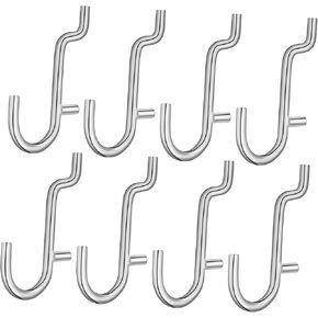 20Pcs Stainless Steel Pegboard Hooks for Organizing Jewelry Keys Tools Versatile Pegboard Accessories for Craft Room and Garage