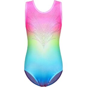 BAOHULU Gymnastics Leotard for Girls Shiny Diamond Ballet Dance One Piece Outfit