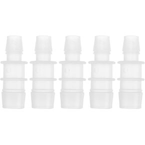 5 Pcs Aquarium Plastic Hose Barb Fitting 7/16" to 5/8" Hose ID Connectors Clear Plastic