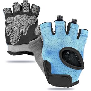 sunnex Gym Gloves for Women, Workout Gloves Women, Fingerless Gloves for Weightlifting, Lightweight Breathable Fitness Gloves, Sports Gloves for Training Lifting Weight Cycling Climbing Rowing