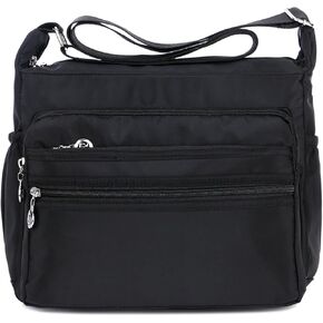 WITERY Small Crossboby Bag for Women - Waterproof Nylon Multi-pocket Purse Travel Shoulder Bag Lightweight Messenger Bag in Kuwait