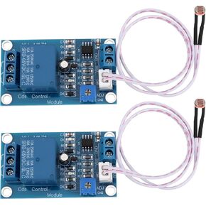 2Pcs 5V XH-M131 Photosensitive Resistor Module Light Control Module Light Control Switch Photoresistor Relay Module Brightness Automatic Control