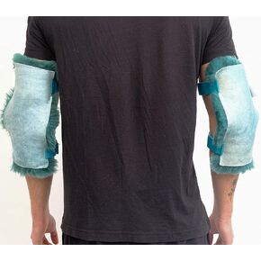 Natural Sheepskin Elbow Pads for Sore Elbows, Set of 2 | 100% Genuine Medical Grade Sheepskin Elbow Arm Pads Protectors for Pressure Relief & Bed Sores, Cornsilk, 11" x 17" x 1"