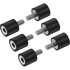 uxcell M3 Rubber Mounts, 6pcs Male/Female Shock Absorber, for Motor Generator Compressor Garage Reverse Pump Impact Air Generator Bobbins, D8mmxH8mm