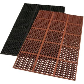 Rubber-Cal 03_116_WRE 7/8-inch Dura Chef Comfort Kitchen Rubber Mats, 7/8" x 38.5" x 58.5", Red