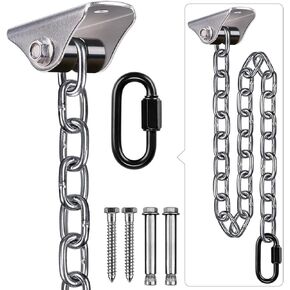 BeneLabel Heavy Duty Swing Hanger with Chain and Screws - Hammock Chair Hanging Kit for Indoor & Outdoor Use - 1000 LB Capacity