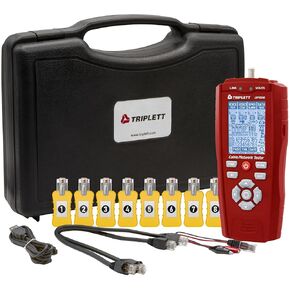 Triplett LVPRO40 10Gb Multifunctional Low Voltage Cable/Network Tester - CAT5E/6/6A/7 Twisted Pair and Coax Cables
