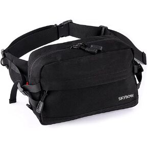 MIOBER Waist Bag, Waist Pouch, Large Capacity, Men's, Lightweight, Waist Pouch, Multifunctional, Hip Bag, Bike, Fishing Bag, Storage for 550ml Plastic Bottle/Folding Umbrella, etc., Waterproof