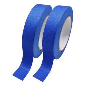 Blue Painters Tape, 0.98 Inch x 55Yards x 2 Rolls Masking Tape, Wall Paint Tape, Painting, DIY Art Supplies, Cutting, Decorating, Edge Treatment Multi Surface Paint Tape