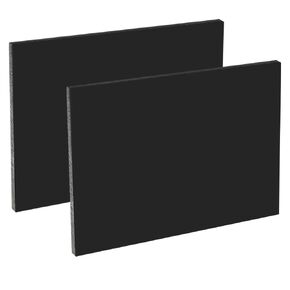 2 Pcs HDPE Plastic Sheet1/8 inch Thick,Size 12 x 16 inch,High-Density Polyethylene(HDPE) Plastic Block for Machining,Home Improvements,DIY Projects (Black)