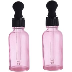 2pcs الزجاج الوردي الزجاج الأساسي الزجاج الحاويات حاويات فارغة مستديرة زجاجات مع زجاج العين موزع لنقل زيوت العطور العطور المستحضر عينة مستحضرات التجميل (30 مل) in Kuwait