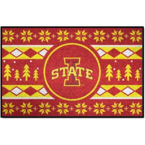 FANMATS 25809 NCAA - Iowa State Cyclones Holiday Sweater Starter Mat Accent Rug - 19in. x 30in. | Sports Fan Home Decor Rug and Tailgating Mat