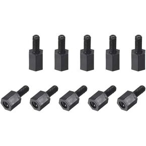 uxcell M2.5x5mm+6mm Male-Female Hex Nylon PCB Motherboard Spacer Standoff for FPV Drone Quadcopter, Computer & Circuit Board Black 150pcs