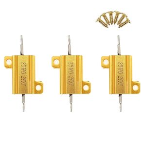 3 Pieces 25W 20 Ohm High Power Aluminum Housed WireWound Resistor with Screws