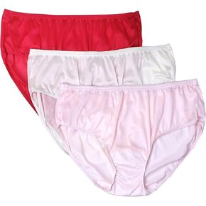 Shadowline Women's Hidden Elastic Nylon Hipster Panty 3-Pack