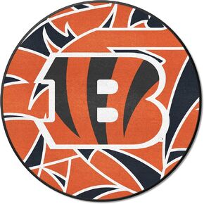 FANMATS 23231 Cincinnati Bengals Roundel Rug - 27in. Diameter Xfit Design