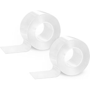 2 Rolls Window Seal Strip, 2 Inch x 33 FT Air Conditioner Window Seal Residue, Clear and Waterproof Weather Stripping Tape for Doors Windows and Shower Glass Gaps Bathroom