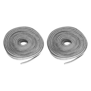 HARFINGTON 2pcs Weather Stripping Brush 32.81ft 10m x 7mm Polyester Fiber Self-Adhesive Pile Seal Strip 394" for 4-6mm Gap Sliding Windows Doors Windproof Frost Dust Proof, Grey