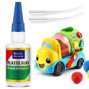 Super Glue for Plastic, Instant Drying Plastic Glue, Clear Lego Glue for Bonding Toys, Plastic Glue Heavy Duty Ideal for Crafts, DIY, 3D Printing, Model, Jewelry Repair(1 Bottle of 25g)