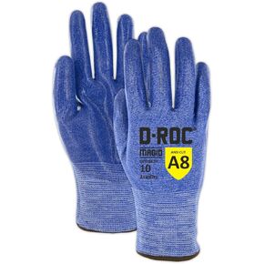 MAGID D - ROC AeroDex 13 - Gauge RepTek Grip Silicone Palm Coated Work Glove with Acrylic Liner – Cut Level A8-9/Large,1 Pair in Saudi Arabia