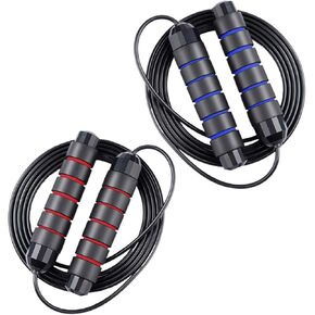 Jump Rope, Adjustable Tangle-Free Rapid Speed Rope with Ball Bearings Anti-Slip Foam Handles for Kids, Men, and Women