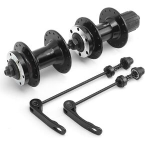 Bike Disc Brake Flower Drum, 32 Holes Mountain Bike Hub Bike Cassette Front Rear Freehub Black Aluminum Alloy for Bicycle for Mountain Bike