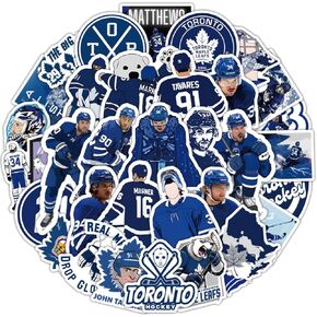 50 pcs Toronto Ice Hockey Stickers for Water Bottles Waterproof Vinyl Laptop Luggage Scrapbooking Funny Sports Sticker Packs Set Bulk Teens Adults Girls Boys Aesthetic Small Decals, Gen123