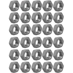 uxcell 30pcs M10 Thread 1mm Pitch Carbon Steel Metric Left Hand Hex Nut