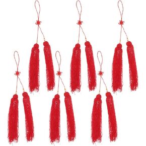 BESPORTBLE 6pcs Tai Chi Sword Spike Hanging Tassel Vibrant Tassel Pendant Sword Tail Decor Tassel Decors Bright Tassel Pendant Chinese Sword Tassel Tai-chi Sword Tassel Cloth Red