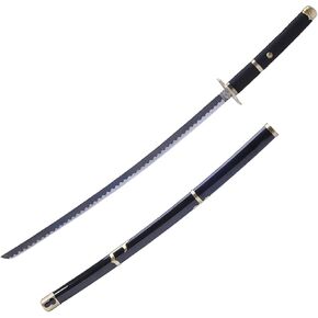 Sword Valley Roronoa Zoro Yubashiri Sword - 40.9″ - Cosplay Prop Anime Katana Samurai Sword - Anime Original Texture Carbon Steel Blade Carving Symbol - Handle Absorbs Sweat and Prevents Slipping