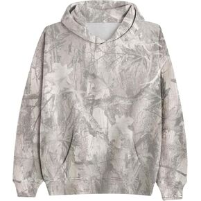 Women Camo Hoodies Oversized Maple Leaf Fleece Hooded Sweatshirt Long Sleeve Fall Trendy Pullover Hoodie with Pocket