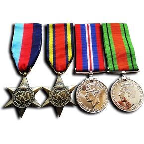 Goldbrothers13 Military Medals 4X Set 1945 star Burma Star War Medal & Defence Medal WW2 Military Medals Repro