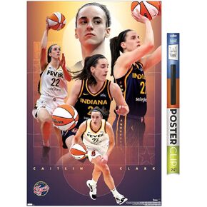 Trends International WNBA Indiana Fever - Caitlin Clark 25 Wall Poster, 34L x 22.4W, Poster & Clip Bundle