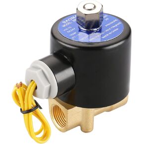 Baomain Pneumatic 3/8 Inch Normally Open 2 Way Brass Electric Solenoid Valve for Water,Air 2W-040-10K (DC 24V)
