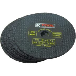 K Tool International 6PK Cut-Off Wheel 3IN. X 1/16IN. 6/PK