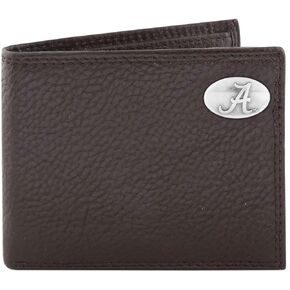 ZEP-PRO NCAA Alabama Crimson Tide Pebble Grain Leather Bifold Concho Wallet