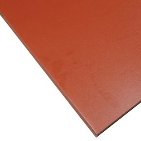 Small Parts 36-007R-125-012-012 Silicone Sheet, 70A Durometer, Smooth Finish, No Backing, 0.125" Thickness, 12" Width, 12" Length, Red