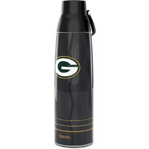Tervis Venture Water Bottle NFL® Green Bay Packers - Full Speed Triple Walled Insulated Tumbler Travel Cup Keeps Drinks Cold & Hot, 36oz, Stainless Steel
