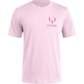 adidas Men's Standard Messi Tonal Soccer T-Shirt, True Pink/Club Inter De Futbol Miami