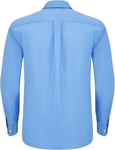 Double Pump Mens Button Down Shirts Cotton Long Sleeve Shirts Regular Fit in Kuwait