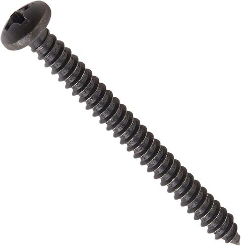 Small Parts 0810ABPPB Steel Sheet Metal Screw, Black Oxide Finish, Pan Head, Phillips Drive, Type AB, #8-18 Thread Size, 5/8" Length (Pack of 100) in Saudi Arabia