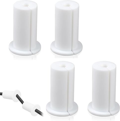 مجموعة توجيه الكابل 4 أجزاء كابلات الحلقات للكابلات جدار الكابل تمر عبر جدار الحائط كابل تمر عبر جروميت أثاث ثقوب السلك الأكمام مناسبة لثغرات سلك سلك الجدار داخل 8.5 ملم in Kuwait