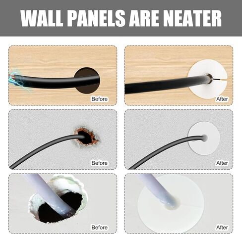 مجموعة توجيه الكابل 4 أجزاء كابلات الحلقات للكابلات جدار الكابل تمر عبر جدار الحائط كابل تمر عبر جروميت أثاث ثقوب السلك الأكمام مناسبة لثغرات سلك سلك الجدار داخل 8.5 ملم in Kuwait