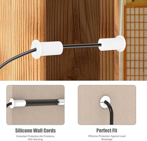 مجموعة توجيه الكابل 4 أجزاء كابلات الحلقات للكابلات جدار الكابل تمر عبر جدار الحائط كابل تمر عبر جروميت أثاث ثقوب السلك الأكمام مناسبة لثغرات سلك سلك الجدار داخل 8.5 ملم in Kuwait