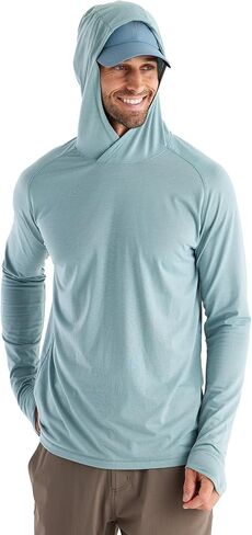 Free Fly Men's Elevate Hoodie - UPF 30+ Sun Protection Shirts, Odor Control, Moisture Wicking, Long Sleeve Sun Hoodie for Men in Kuwait