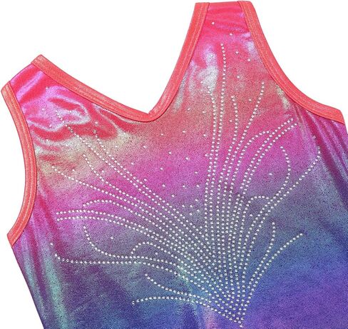 BAOHULU Gymnastics Leotard for Girls Shiny Diamond Ballet Dance One Piece Outfit in Saudi Arabia