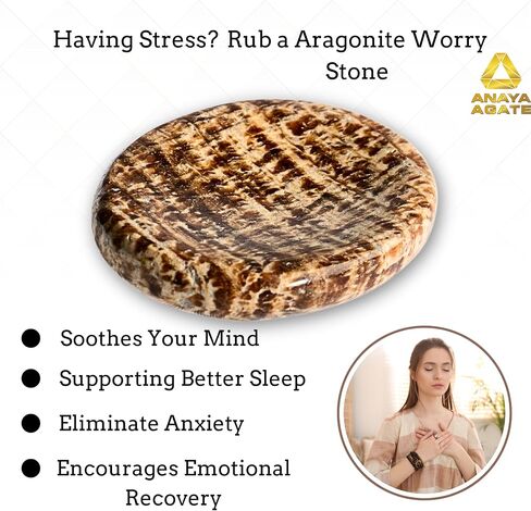 Worry Stones – African Blood Stone Crystal Thumb Worry Stone for Anguish, Stress – Relaxing and Soothing Balance Stones for Meditation – Healing Stones and Crystals for Men and Women in Kuwait